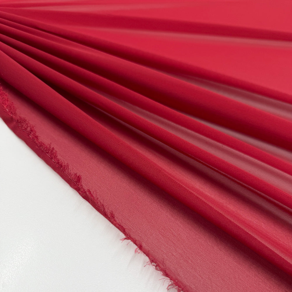 Tissu Crêpe Georgette, Soie - Différents coloris, Rubino