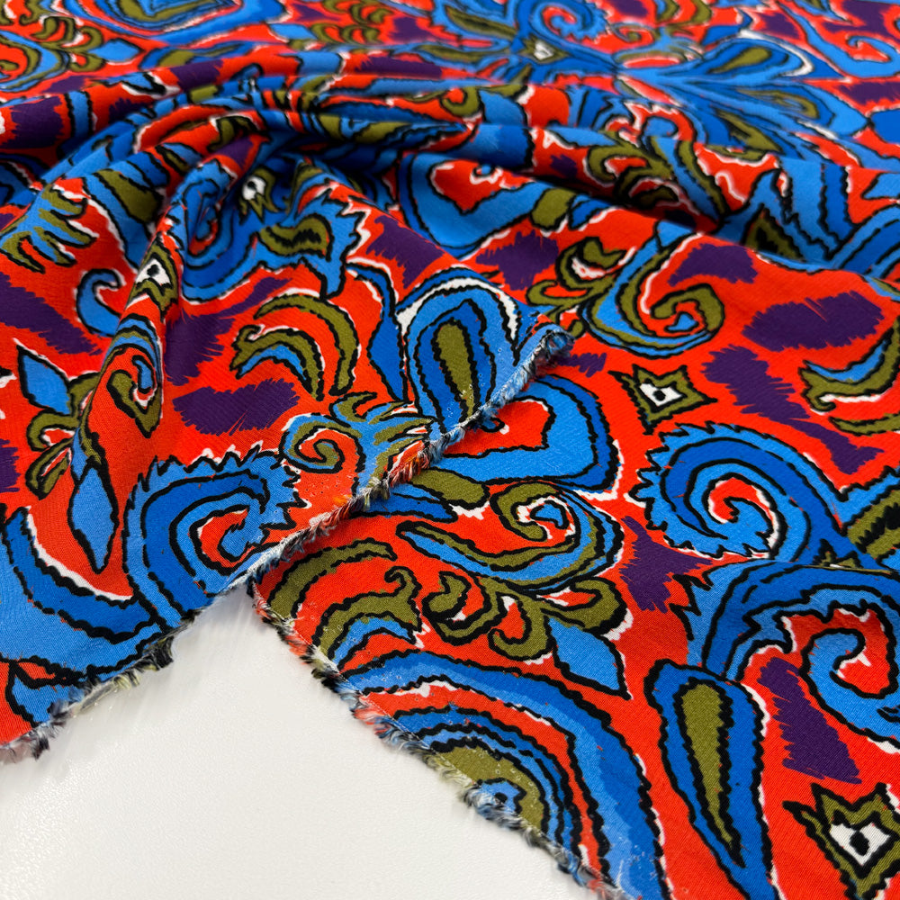 Tissu Crêpe, Viscose - Cachemire, Mira