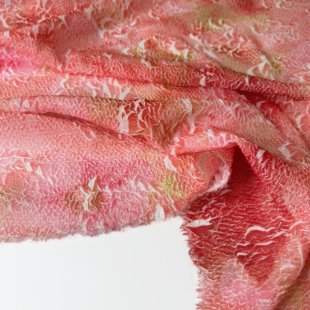 Tissu Crêpe Georgette Gaufré - Soraya