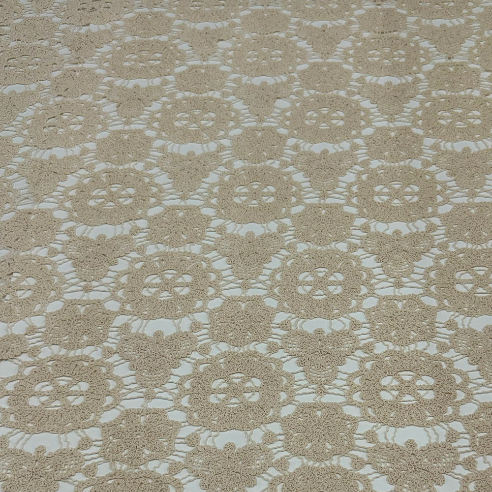 Tissu Crochet, Coton - Crème, Filena