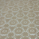 Tissu Crochet, Coton - Crème, Filena