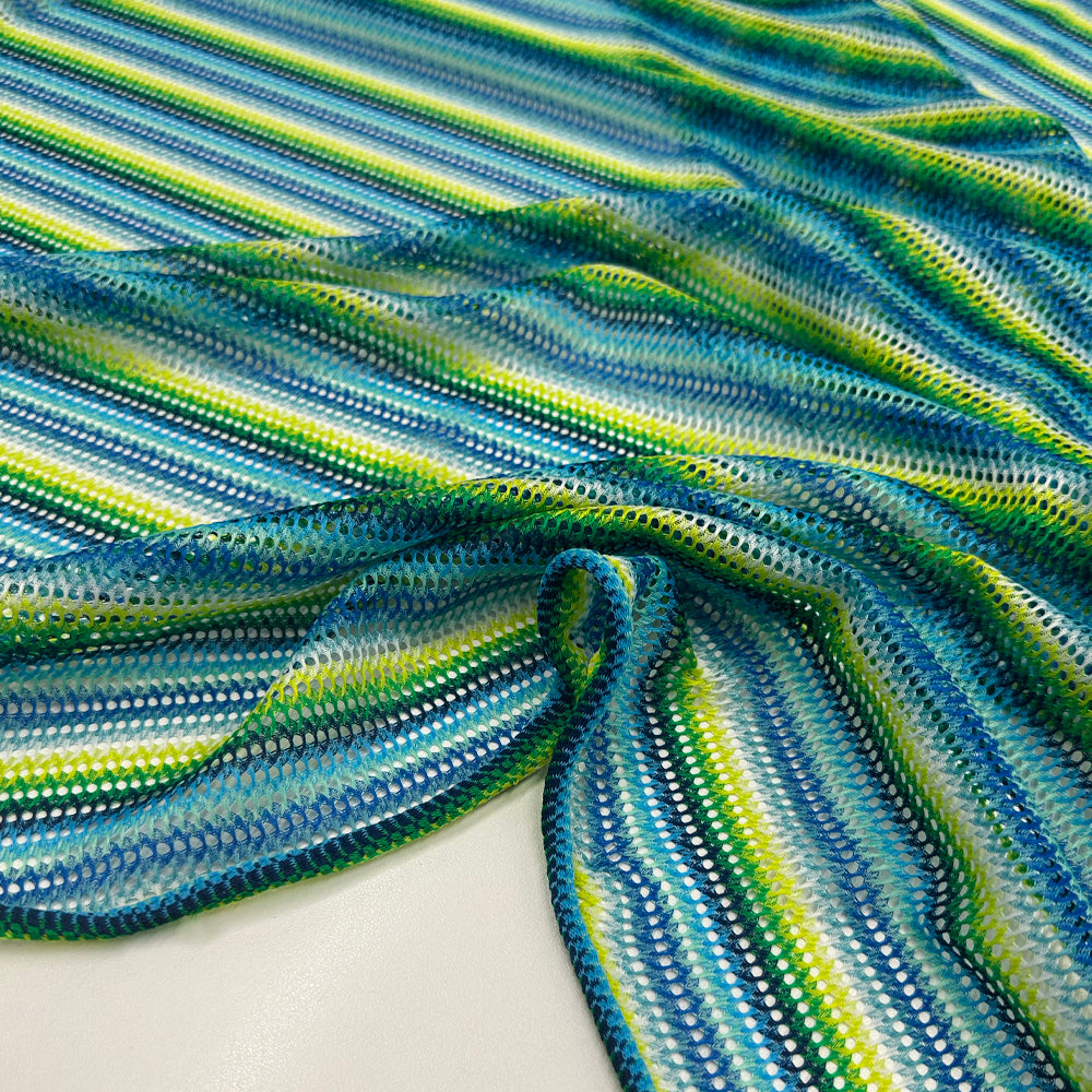 Tissu Crochet, Polyester - Rayé, Luminara