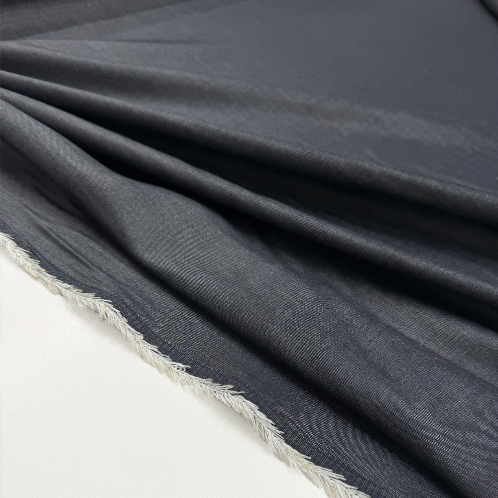 Tissu Denim Souple Léger, Lyocell - Acier, Tens