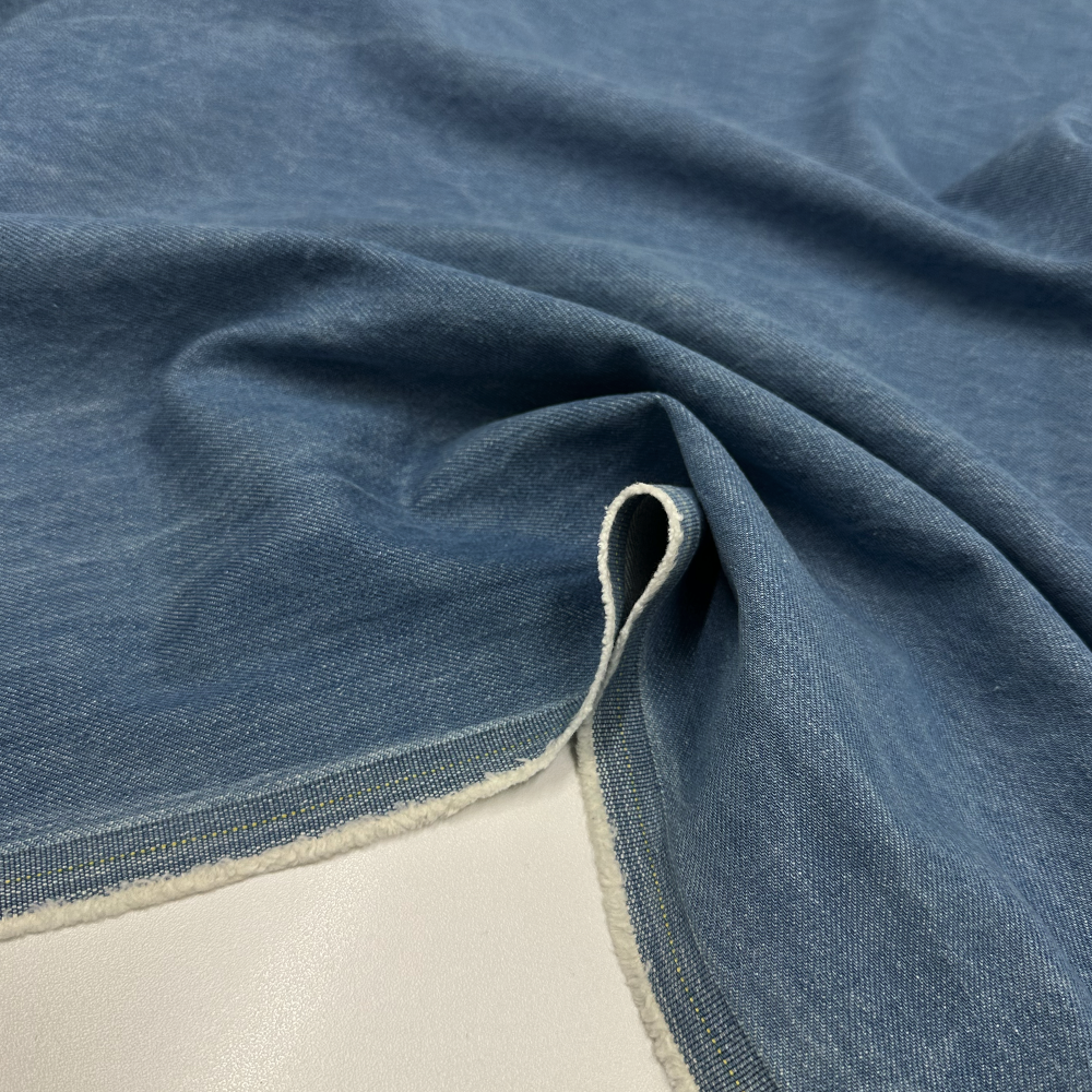 Tissu Denim Lourd, Coton - Yellow Selvedge Délavé, Rimino