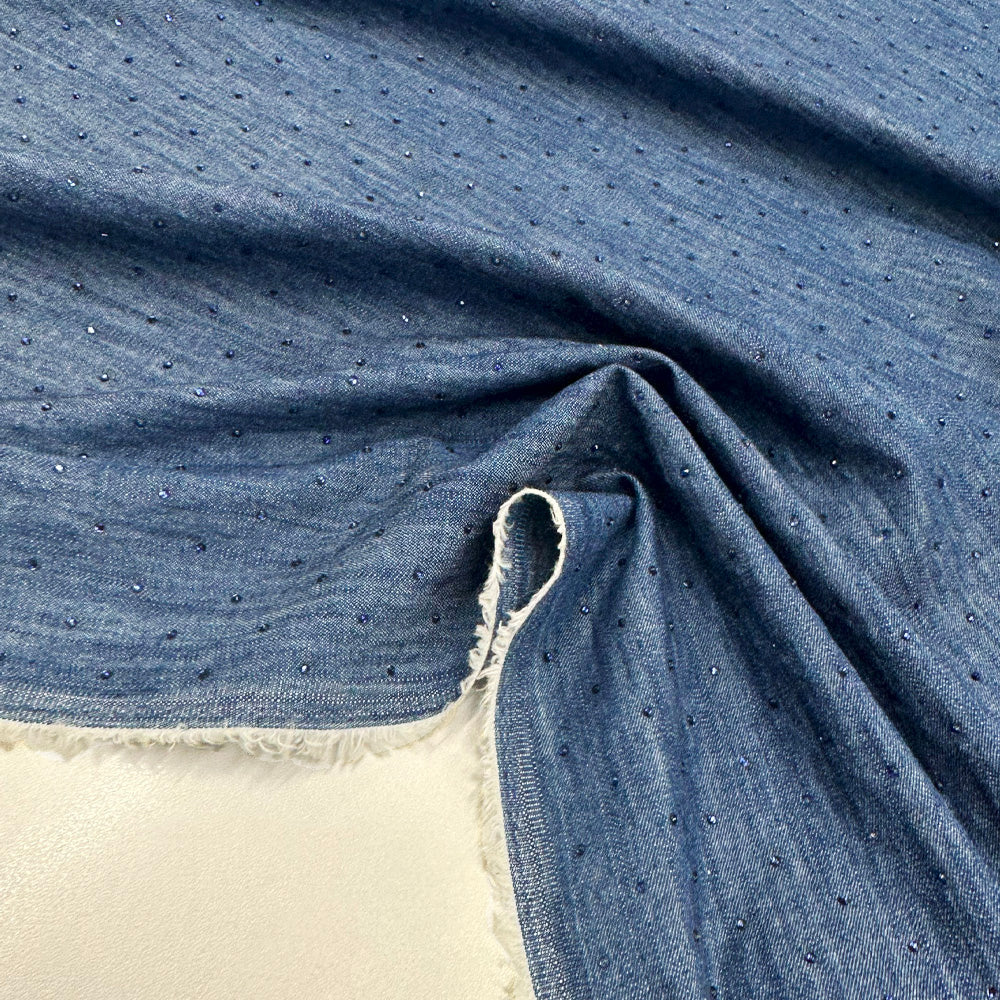 Tissu Denim Léger, Coton - Strass, Gereston