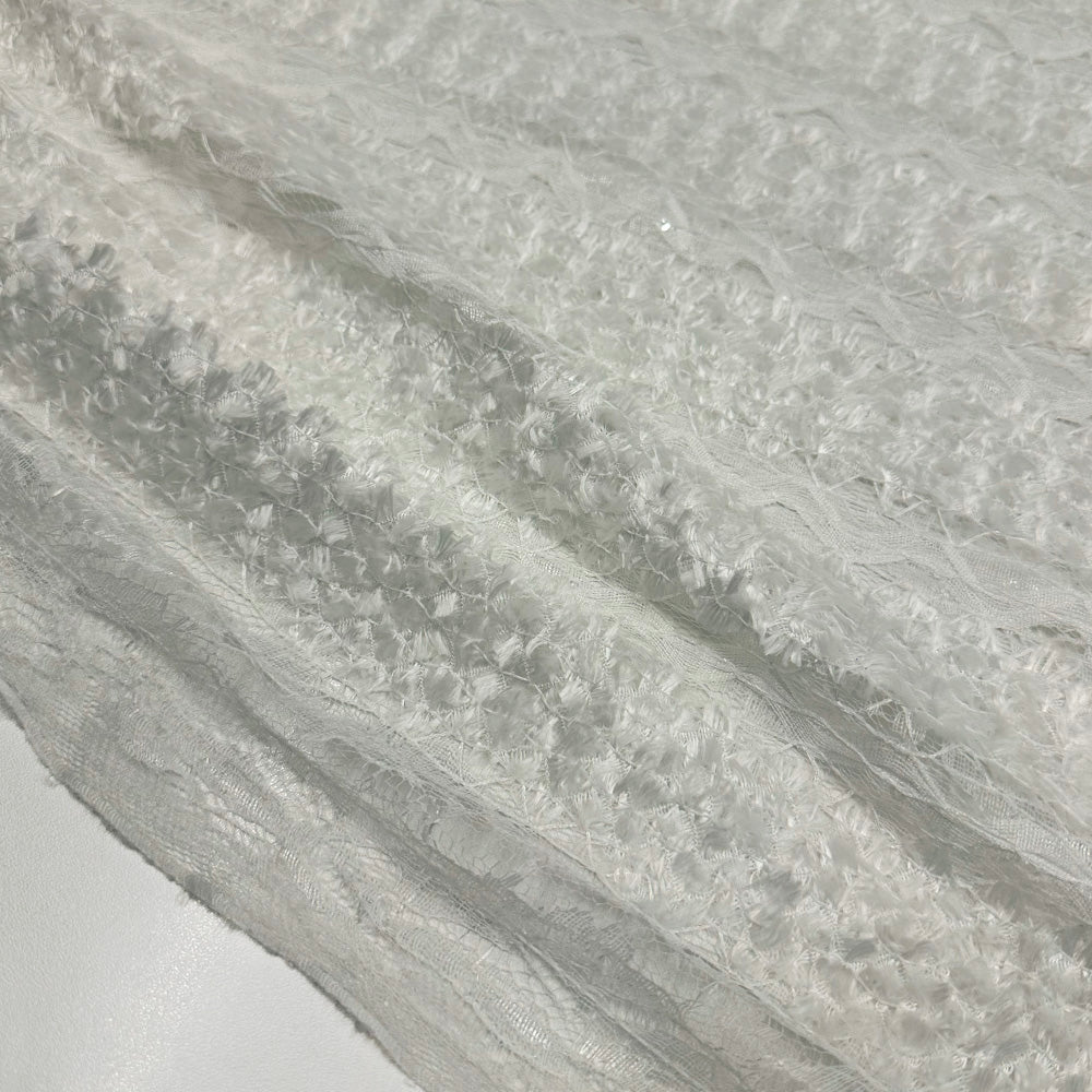 Tissu Dentelle, Paillettes - Blanc, Nevaria