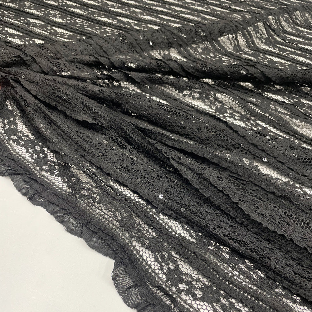 Tissu Dentelle Stretch - 2 coloris, Oscura