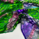 Tissu Dévoré, Soie - Abstrait Floral, Caprice