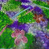 Tissu Dévoré, Soie - Abstrait Floral, Caprice