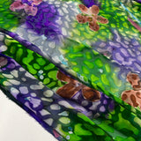 Tissu Dévoré, Soie - Abstrait Floral, Caprice
