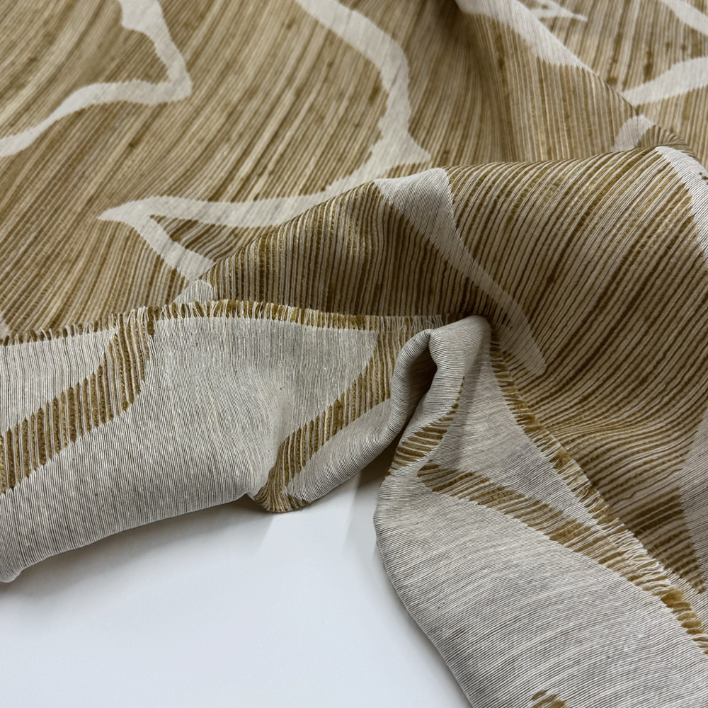 Tissu Jacquard, Coton Lin - Double Face, Ezra
