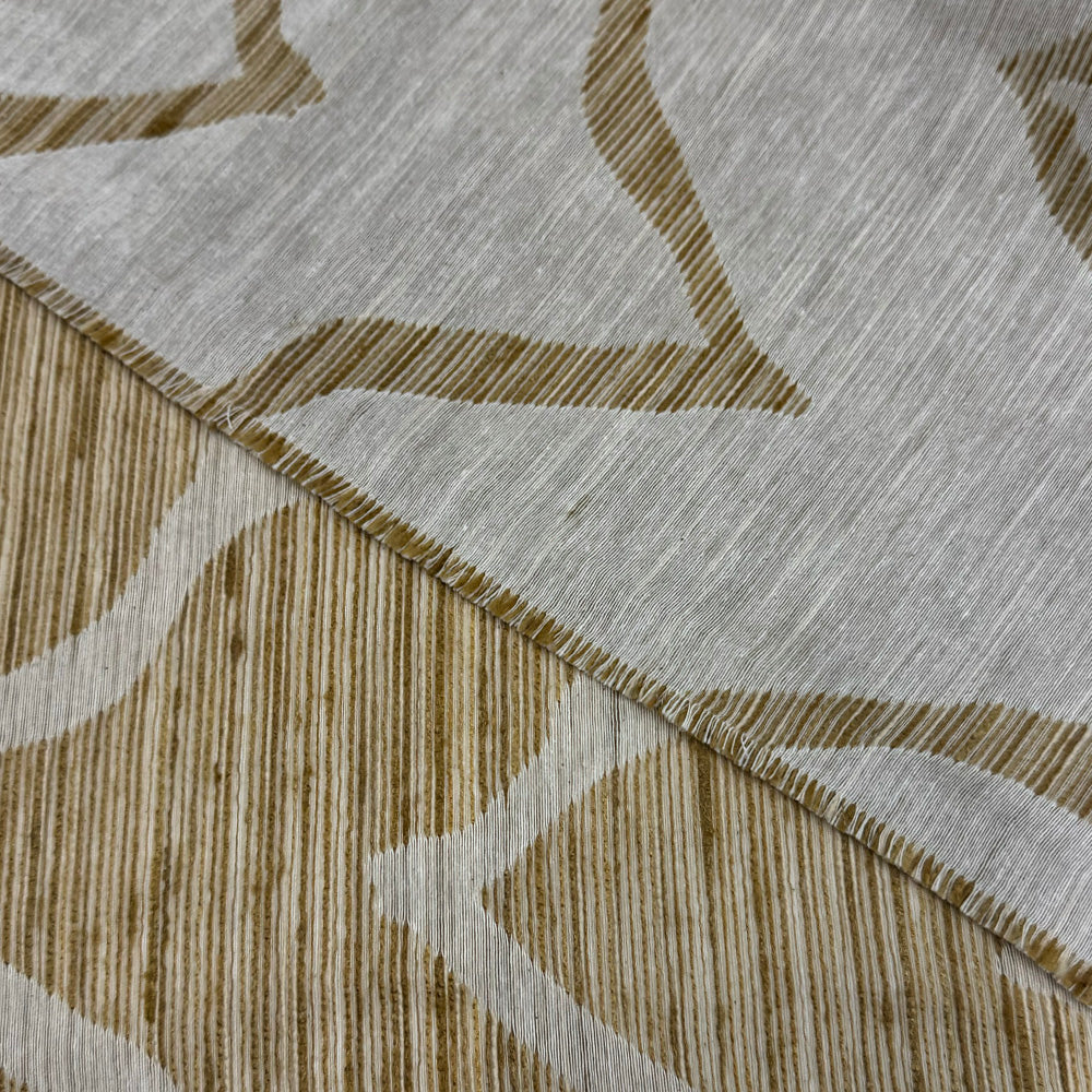 Tissu Jacquard, Coton Lin - Double Face, Ezra