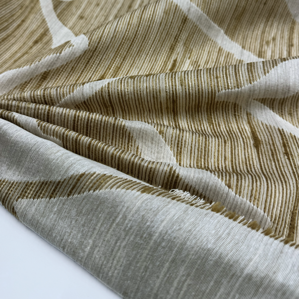 Tissu Jacquard, Coton Lin - Double Face, Ezra