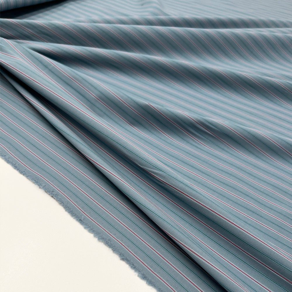 Tissu Gabardine Stretch, Coton - Rayé, Campo