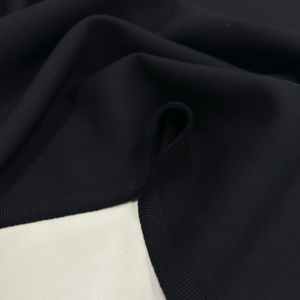 Tissu Manteau Gabardine, Laine - Bleu Nuit, Vitalbo