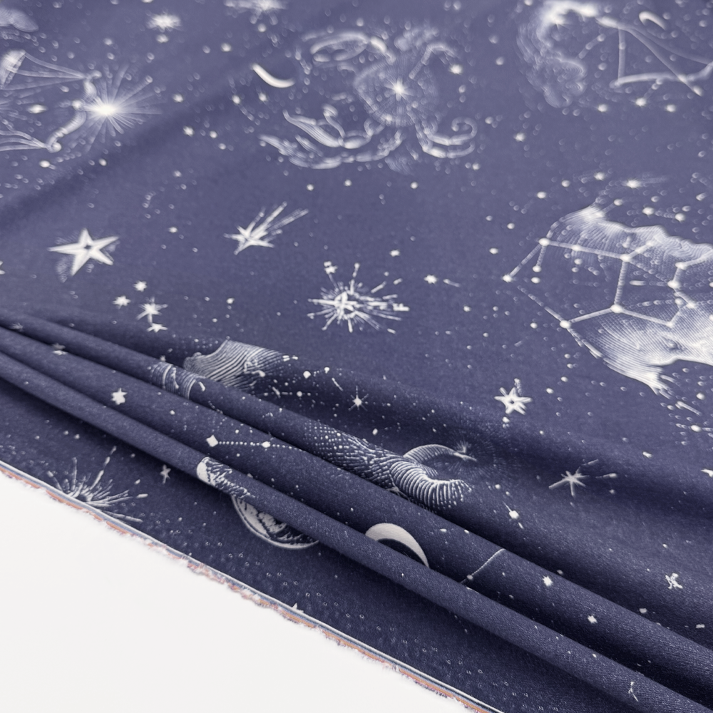 Tissu Sergé Gabardine Souple, Coton - Petite Échelle, Essenza