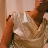 Tissu Jersey - Animalier Métallisé Or, Nyota