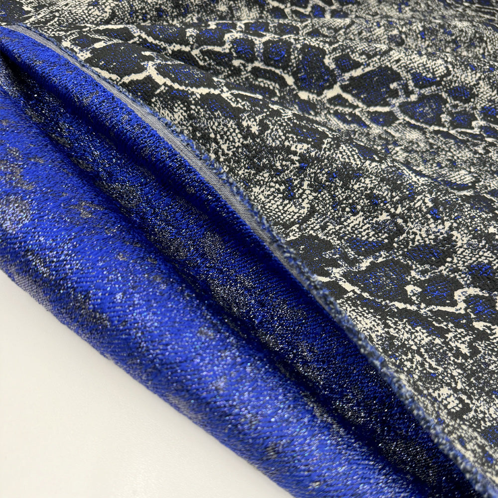 Tissu Jacquard Stretch - Animalier Métallisé, Albi