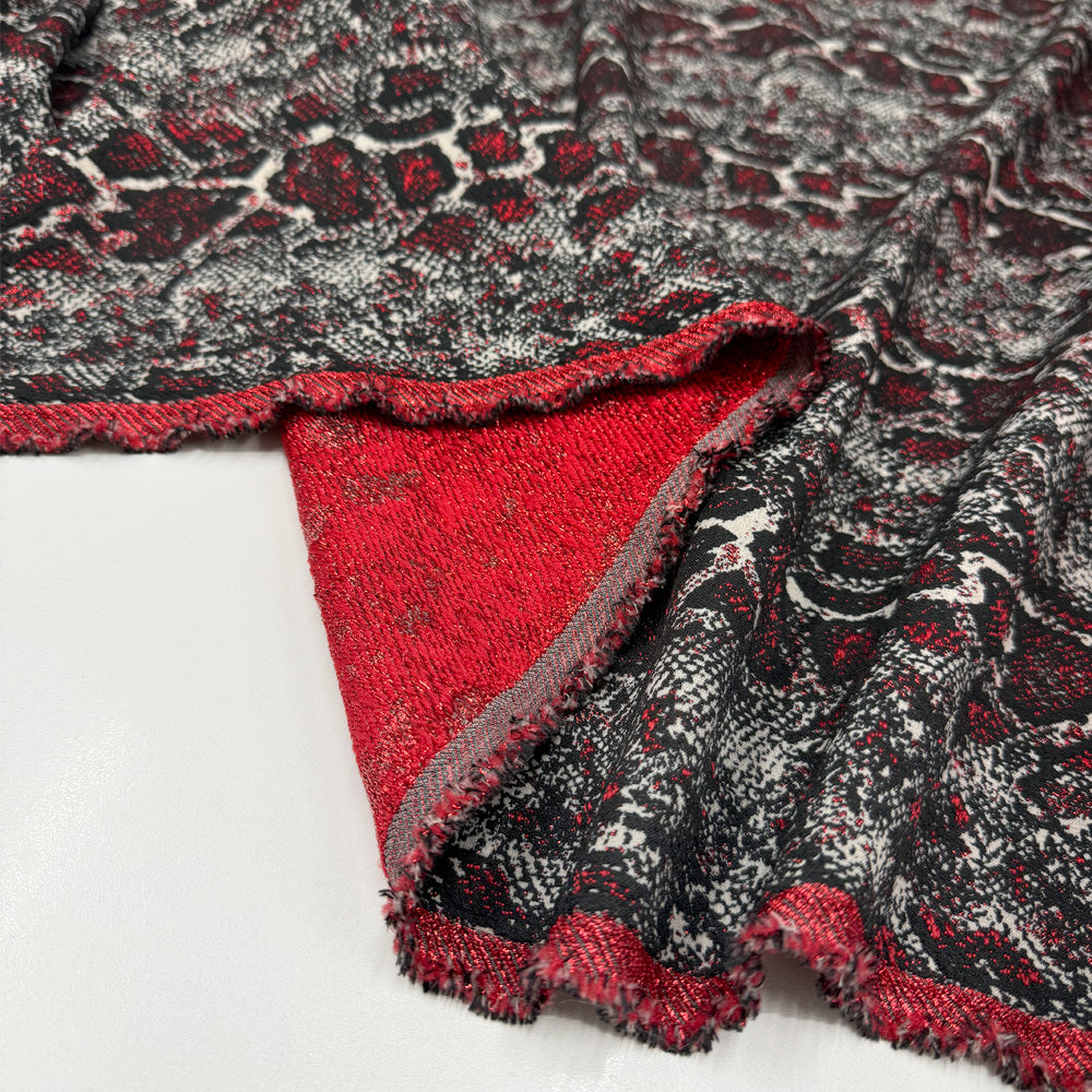 Tissu Jacquard Stretch - Animalier Métallisé, Albi