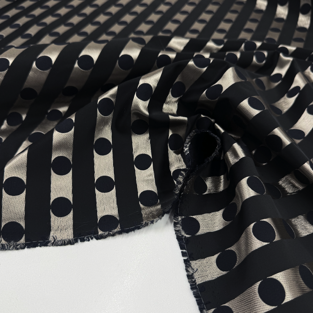 Tissu Jacquard, Coton - Double Face, Platino