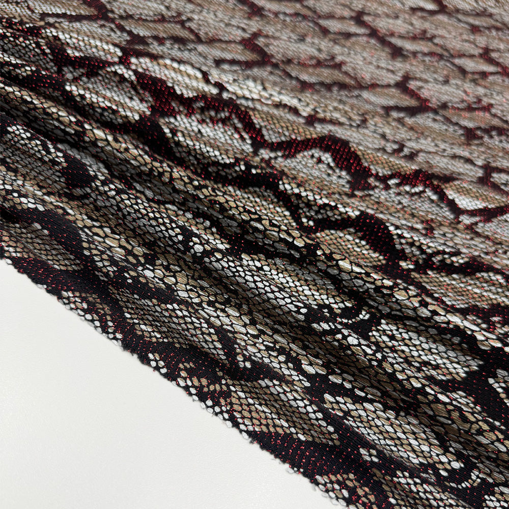 Tissu Maille, Stretch - Animalier Métallisé, Zorina