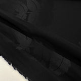 Imperfetto - Tissu Jacquard Souple, Viscose - Floral Feuilles, Fiammata