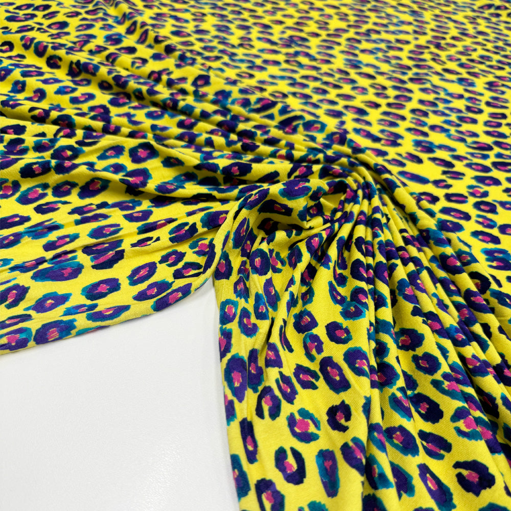 Tissu Maille Jersey Viscose - Animalier, Leoparda