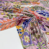 Tissu Maille Jersey Viscose - Floral, Begonia