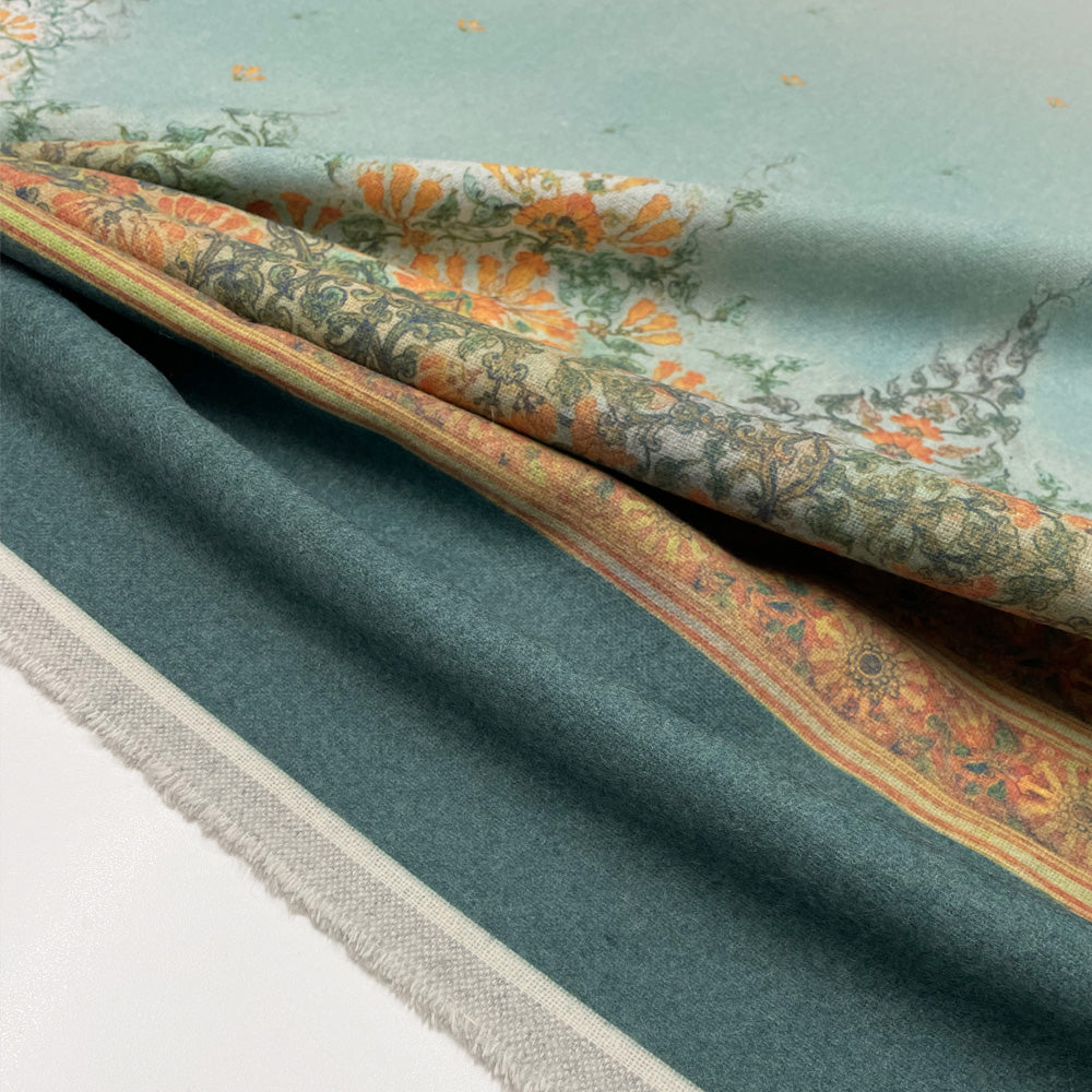 Tissu Manteau, Laine - Floral, Felicità