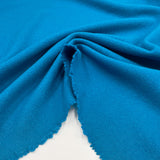 Tissu Manteau, Laine Bouillie - Bleu Azur, Cotta