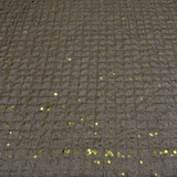 Tissu Matelassé Organza, Laine Soie Paillettes - Chocolat, Brivento