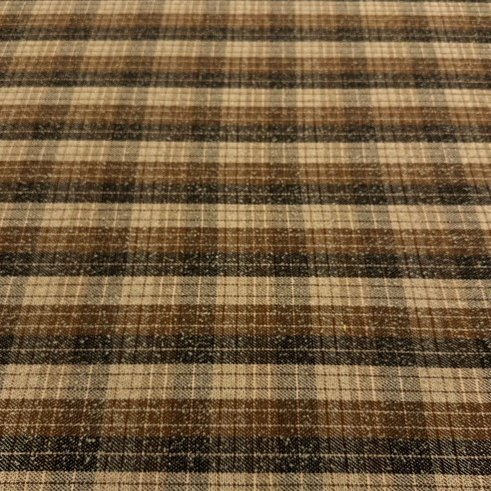 Tissu Tailleur, Laine - Tartan Sable, Serlina