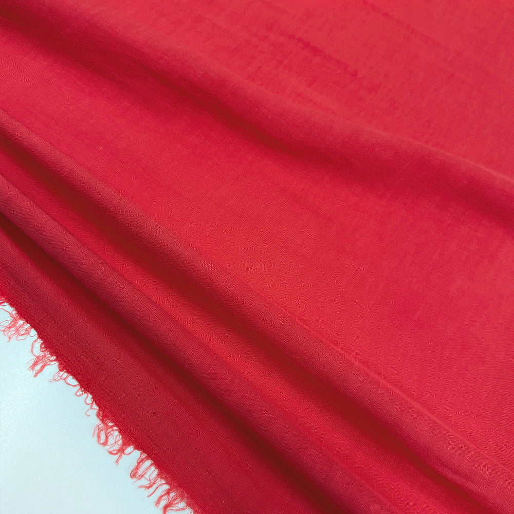 Tissu Lin Viscose - Rouge, Linpop