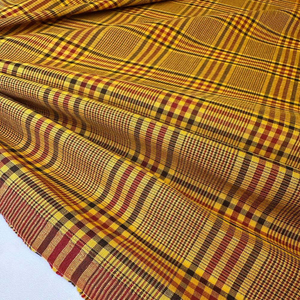 Tissu Lin Viscose - Carreaux, Alice