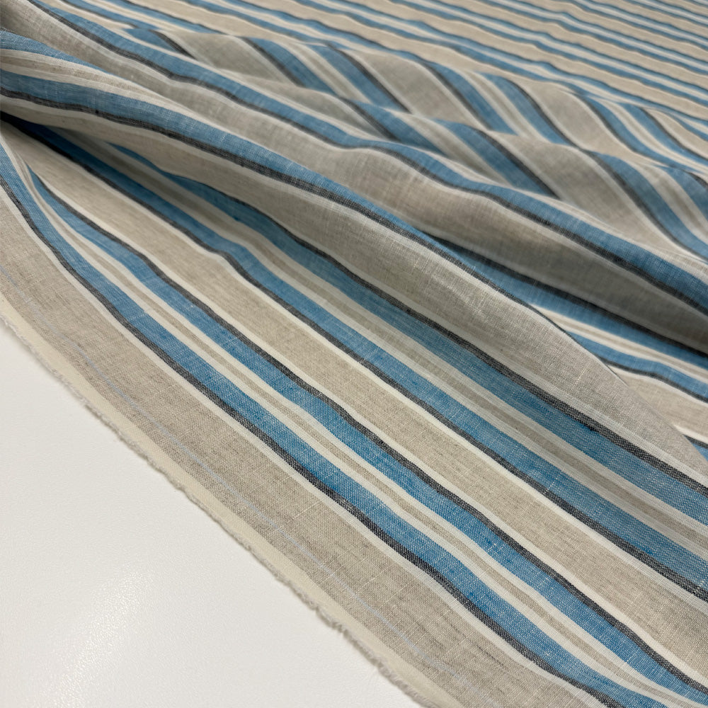 Tissu Lin Lavé - Rayé, Alina