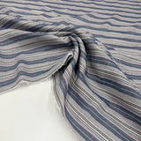 Tissu Chambray, Lin Viscose - Rayé, Limpo