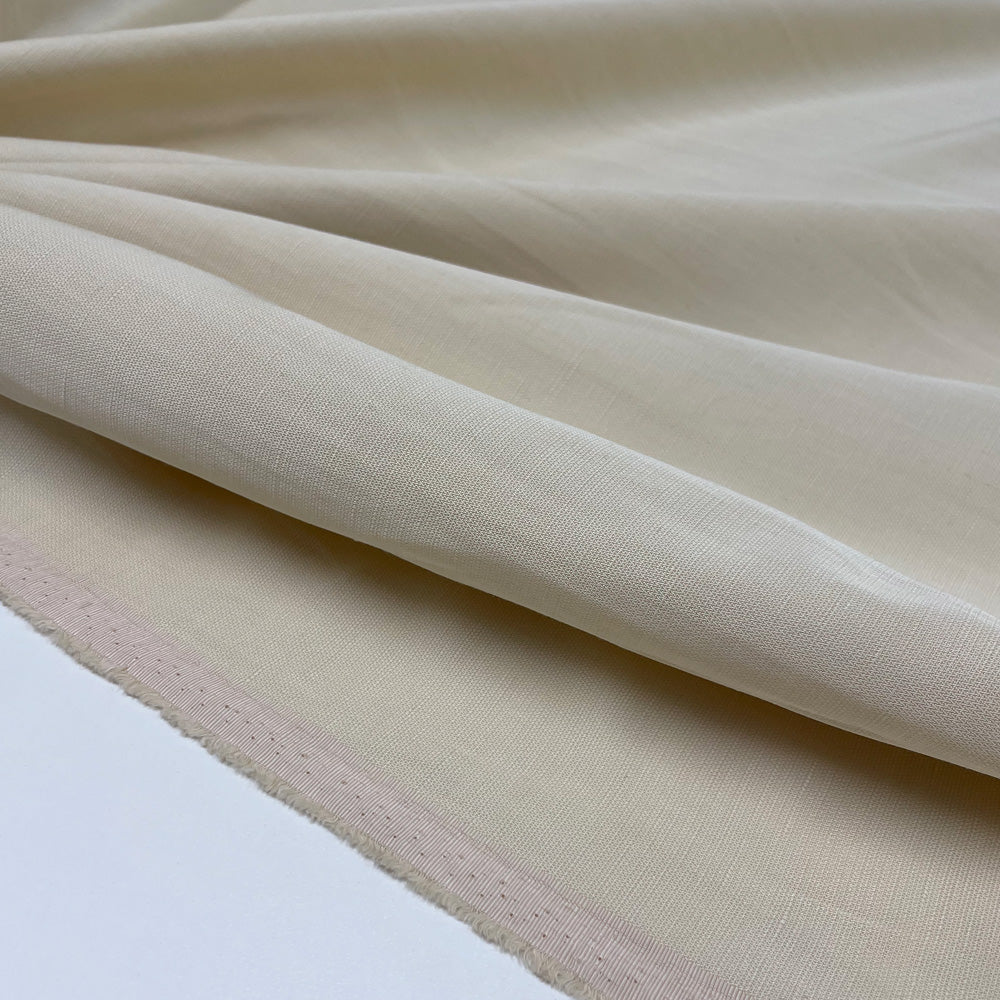 Tissu Lin Rayonne - Crème, Celeste