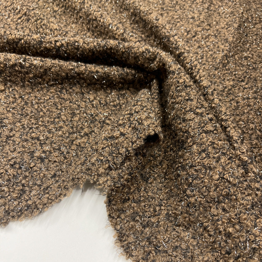 Tissu Manteau, Bouclette - Métallisé, Bagliori