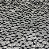 Tissu Tulle Brodé - Pois Noir, Cornacchia
