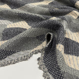 Tissu Maille Jacquard, Laine - Argent Métallisé, Brillia