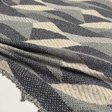 Tissu Maille Jacquard, Laine - Argent Métallisé, Brillia