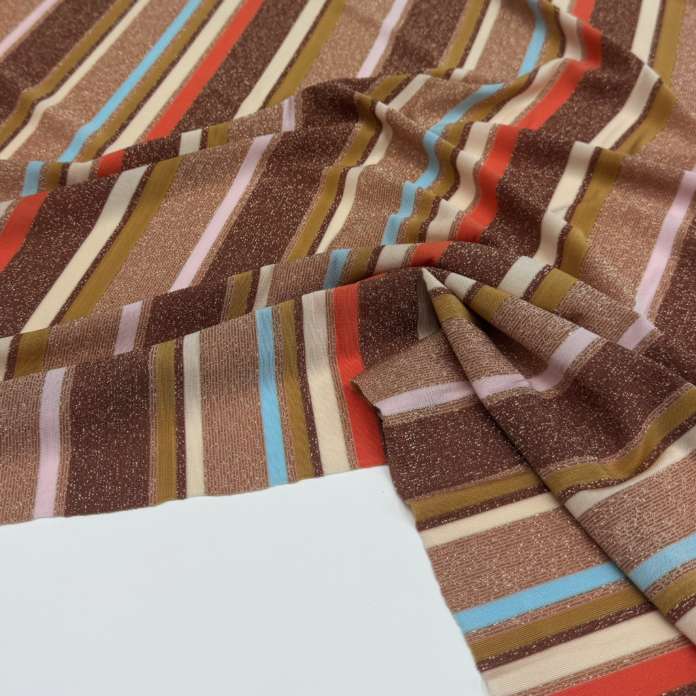 Tissu Maille Jersey, Rayonne - Métallisé, Iri