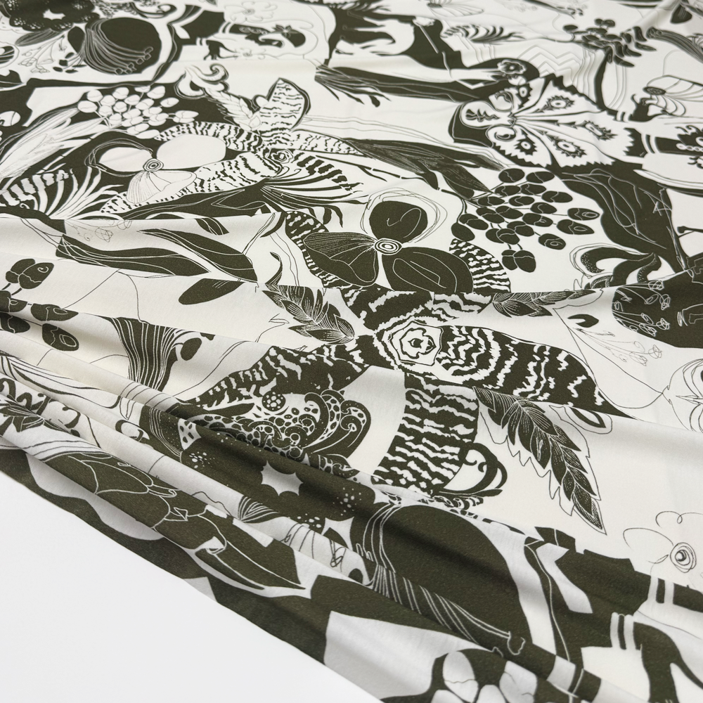 Tissu Jersey, Viscose - Vaniglio