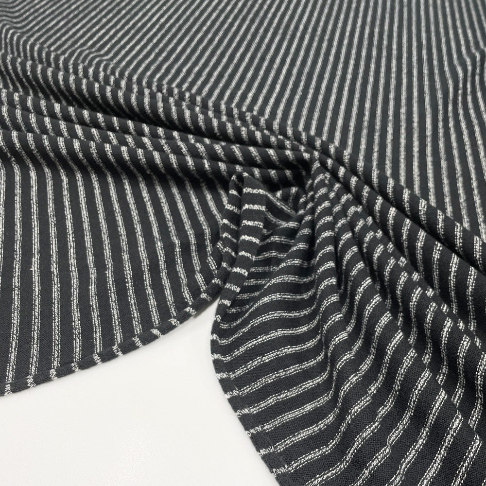 Tissu Maille, Laine Coton - Rayé, Dina