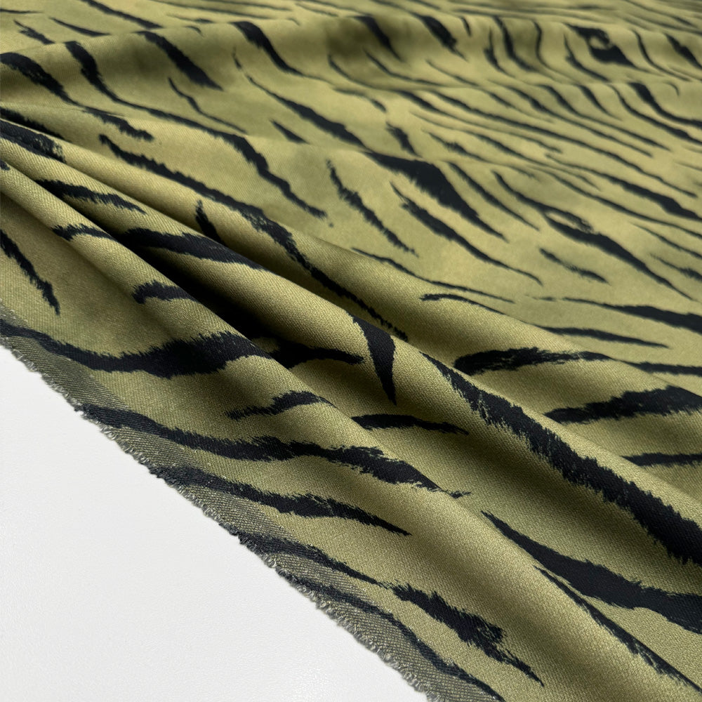 Tissu Gabardine Stretch, Laine - Animalier, Sefu