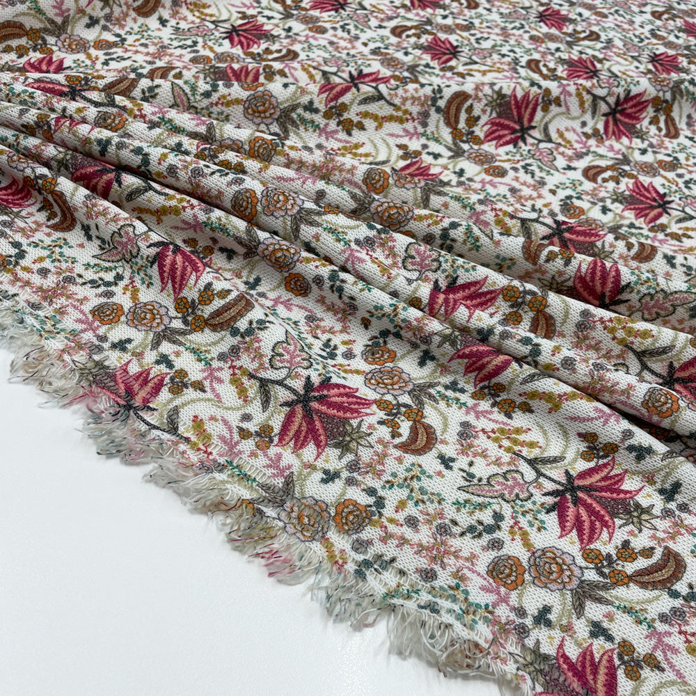 Tissu Maille, Laine - Floral, Fiorella