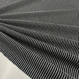 Tissu Maille Côtelé - Rayé Métallisé Argent, Luminia