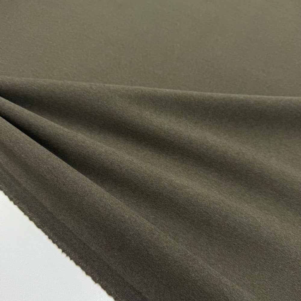 Tissu Manteau Lourd, Laine Feutré - Double face Gris vert, Ambello