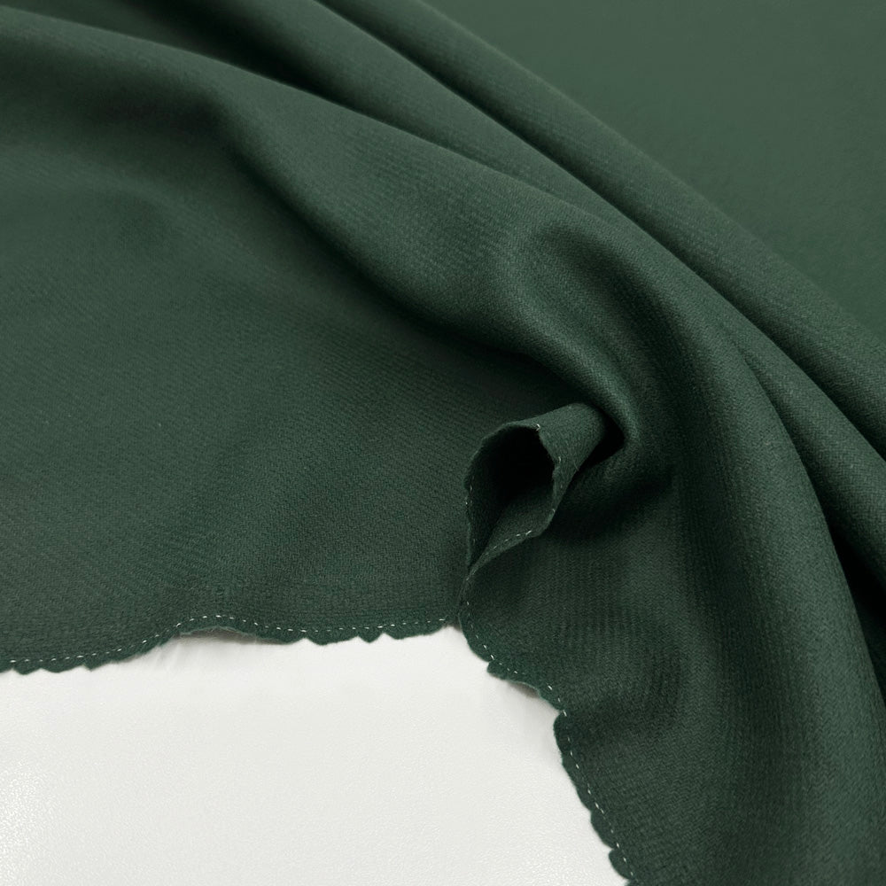 Tissu Manteau, Gabardine Laine Vierge - Vert, Diagonale