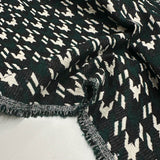 Tissu Manteau, Laine Paillettes - Vert Pied de coq, Brando